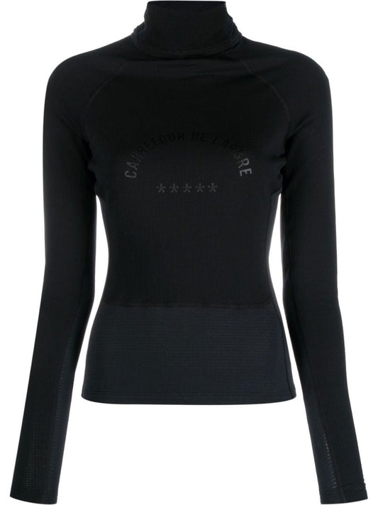 Black Pro Team Thermal Base Layer Cycling Top