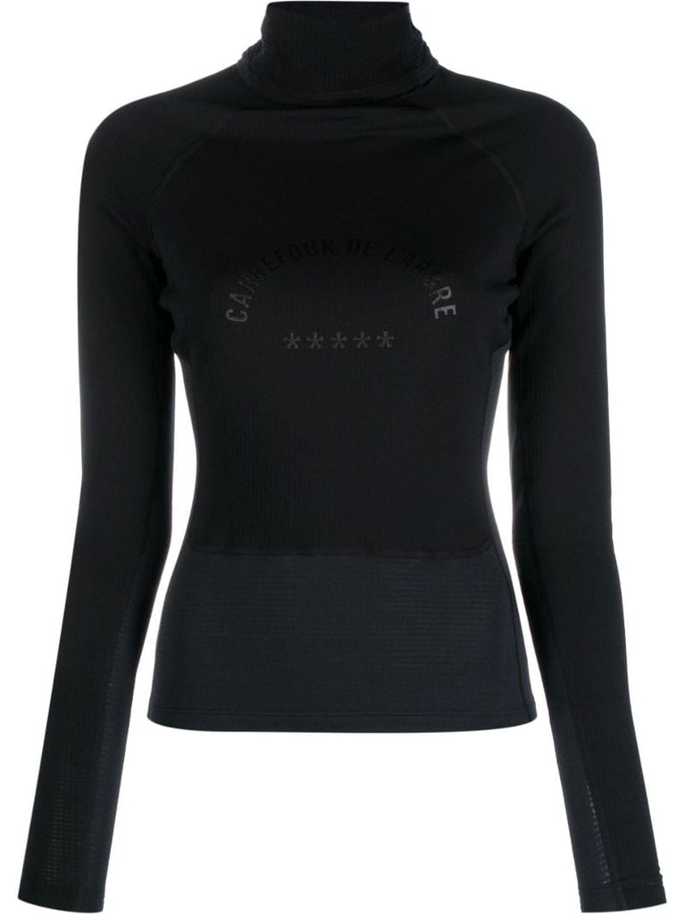 Black Pro Team Thermal Base Layer Cycling Top