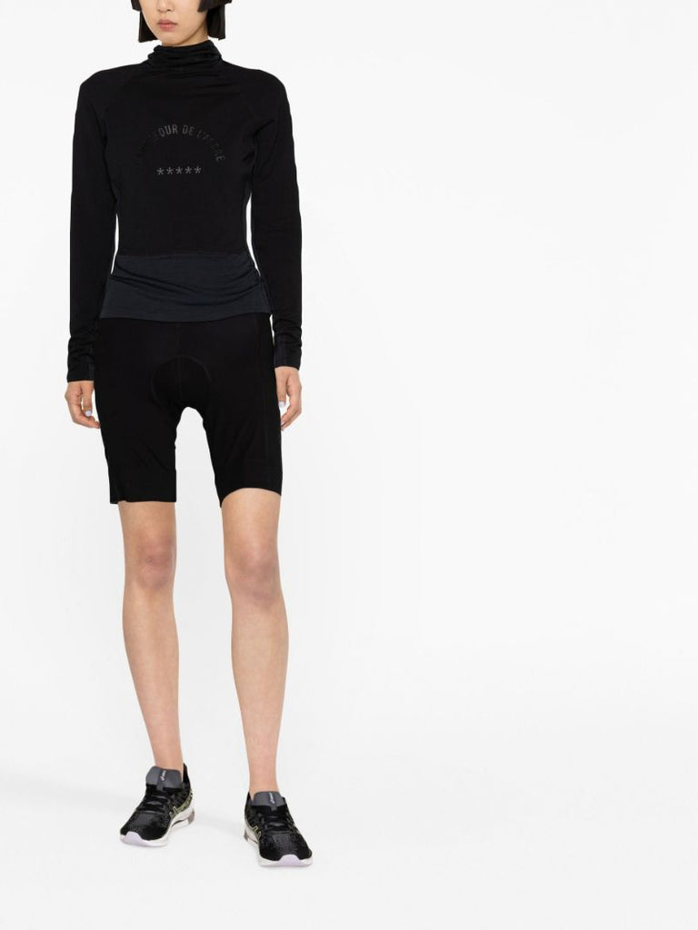 Black Pro Team Thermal Base Layer Cycling Top