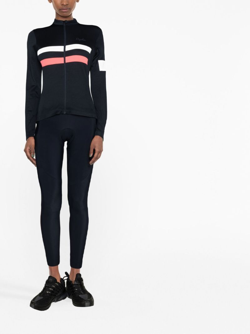 Blue Panelled Cycling Leggings