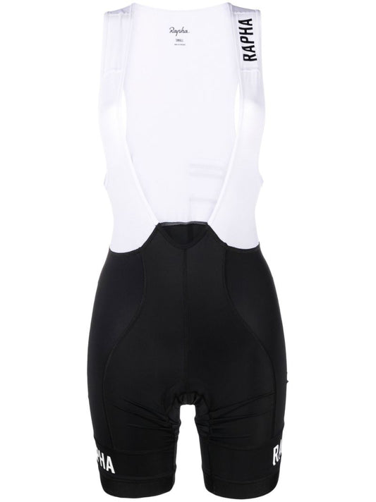 Black and White Pro Team Bib Cycling Shorts