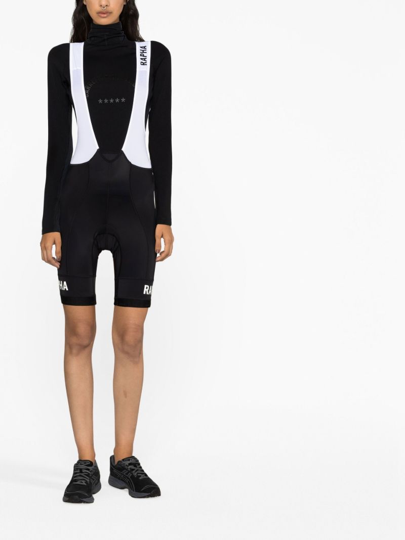 Black and White Pro Team Bib Cycling Shorts