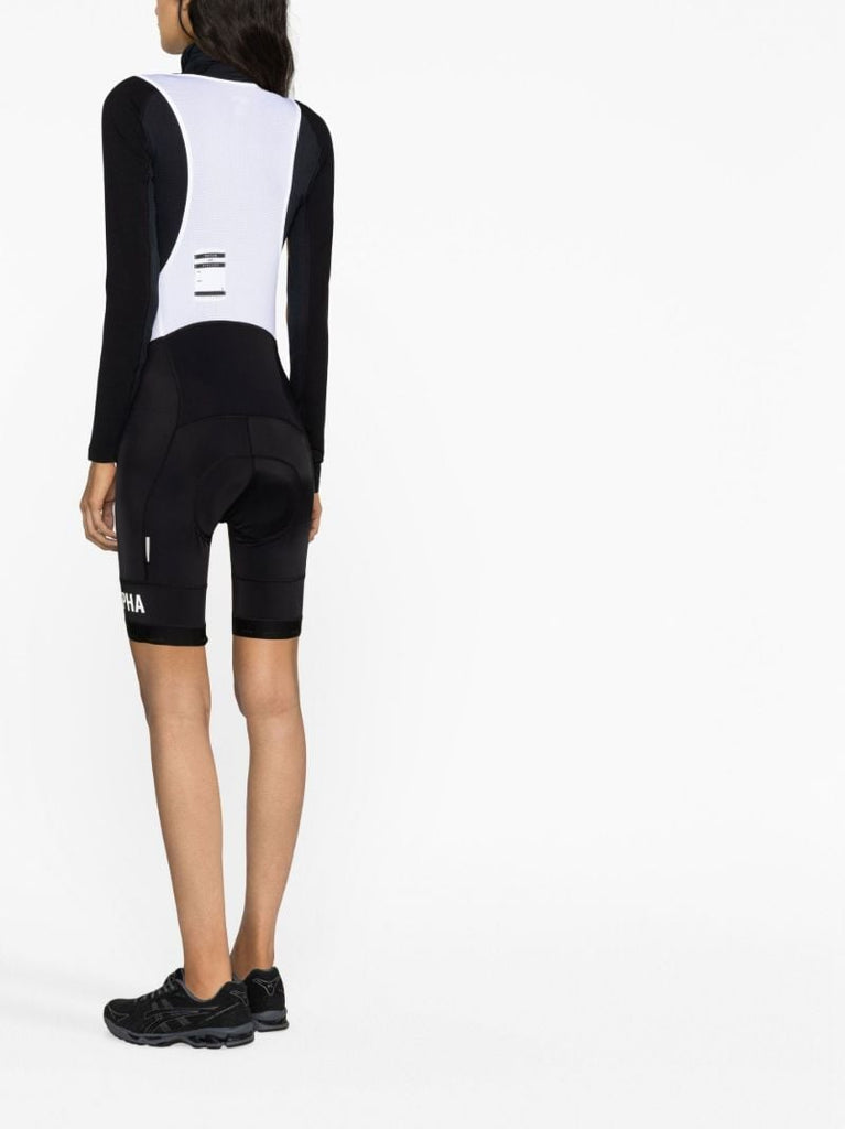 Black and White Pro Team Bib Cycling Shorts