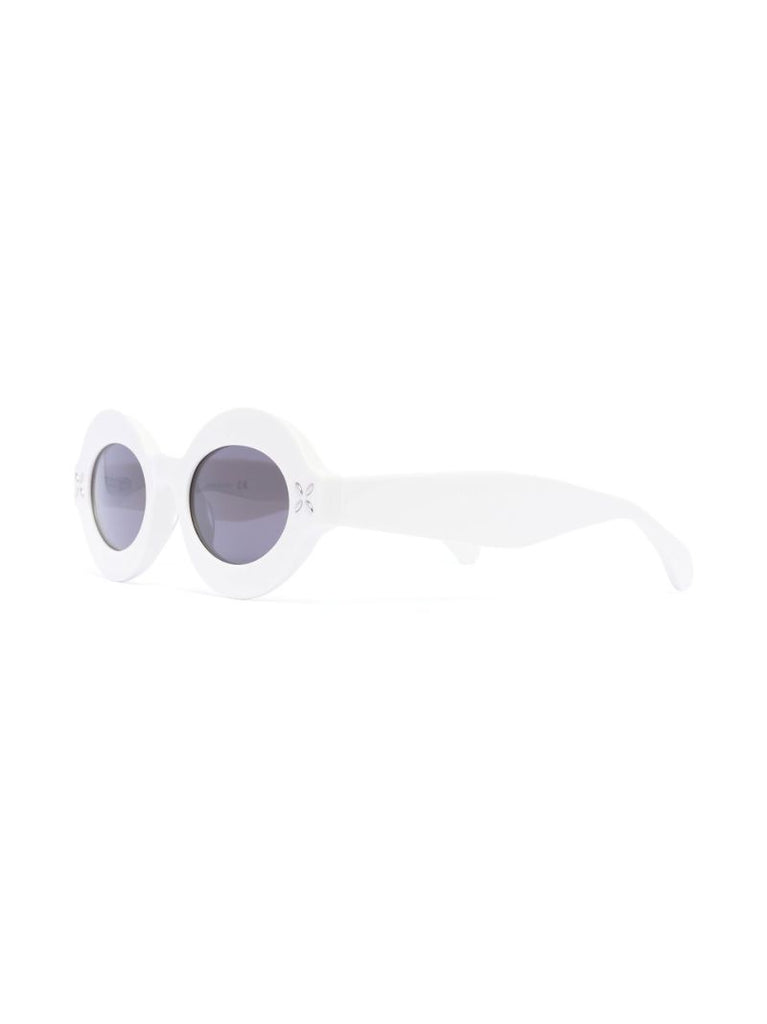 White Oval-frame Sunglasses