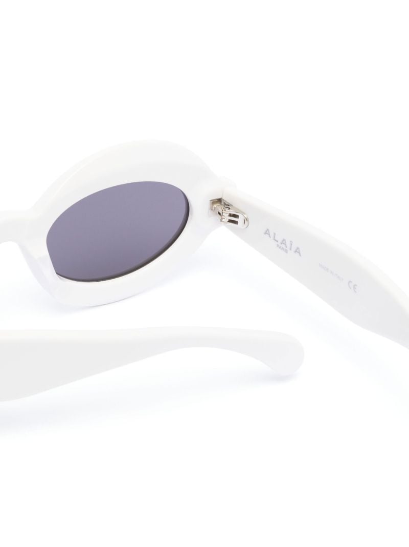 White Oval-frame Sunglasses