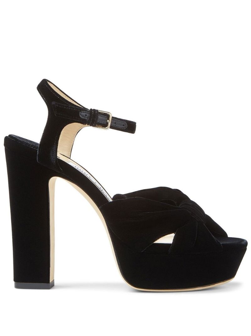Black Heloise 120 Platform Sandals