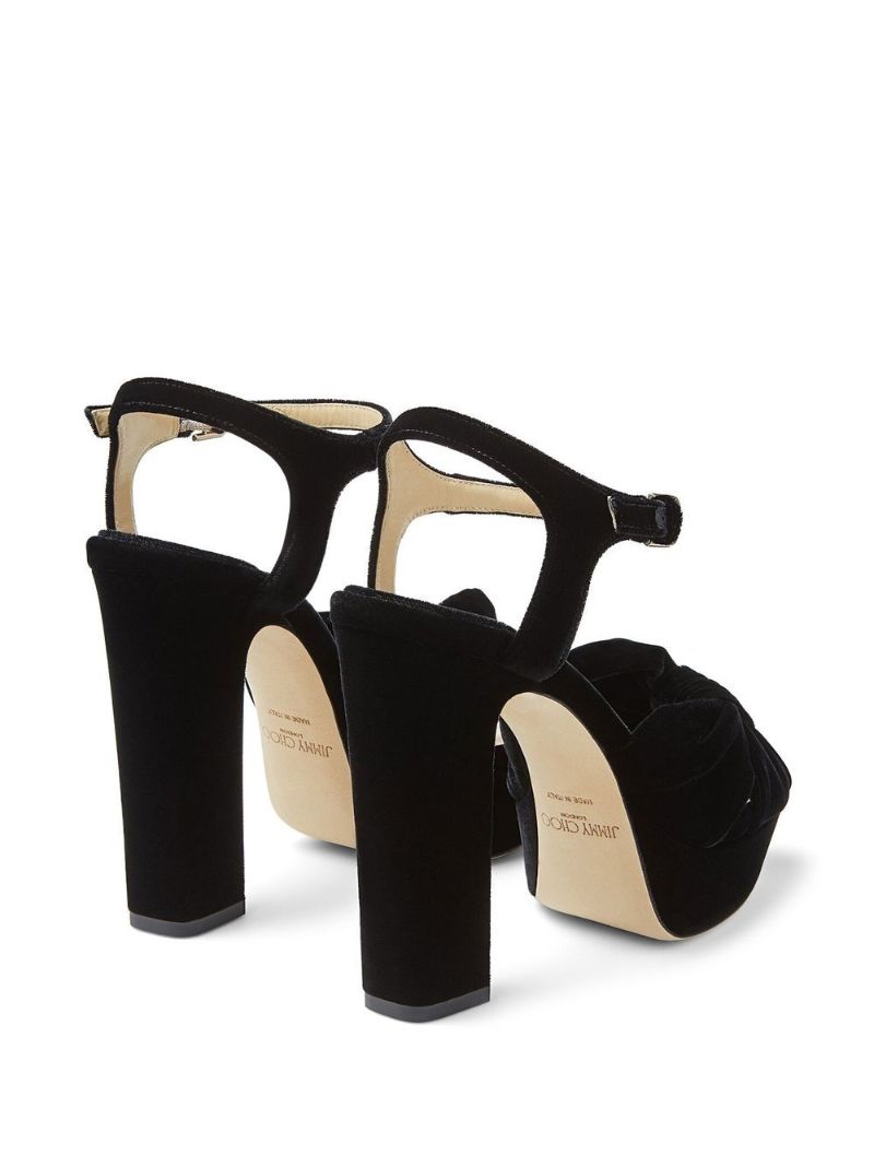 Black Heloise 120 Platform Sandals