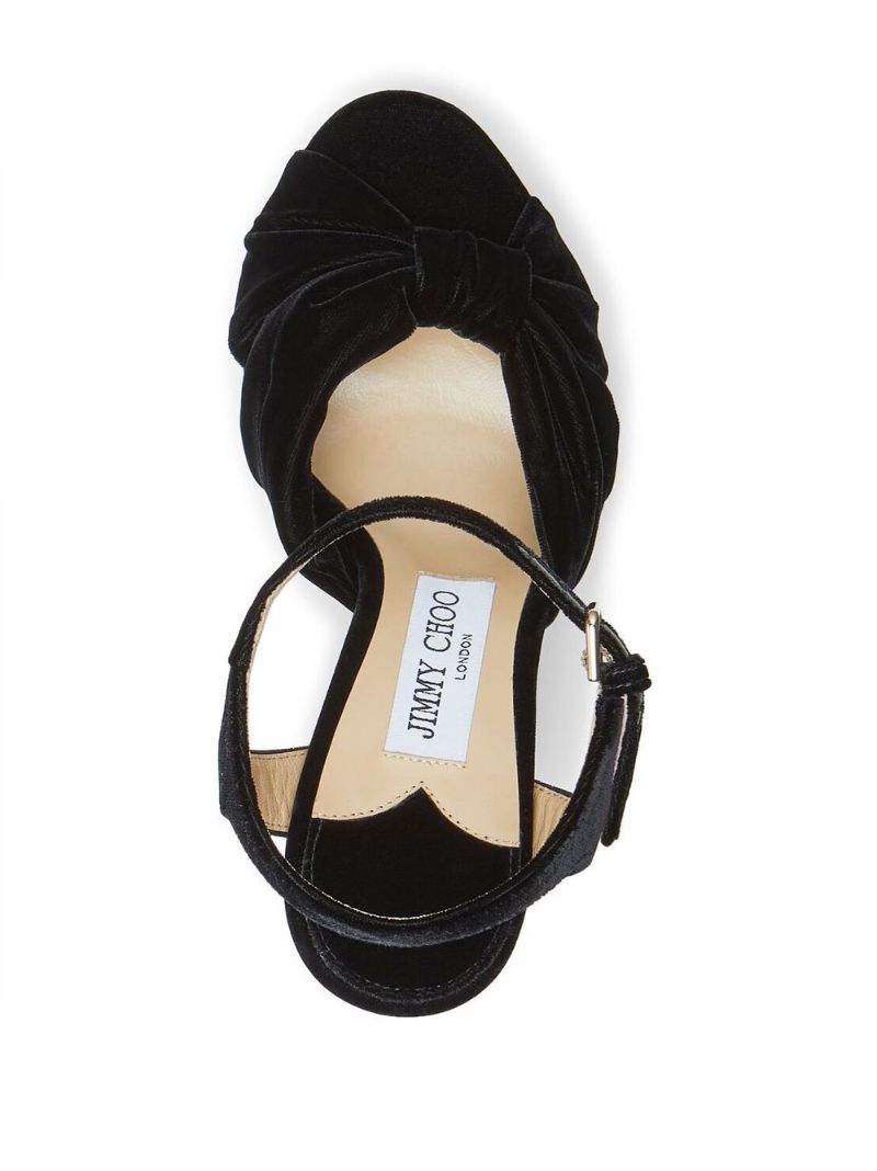 Black Heloise 120 Platform Sandals