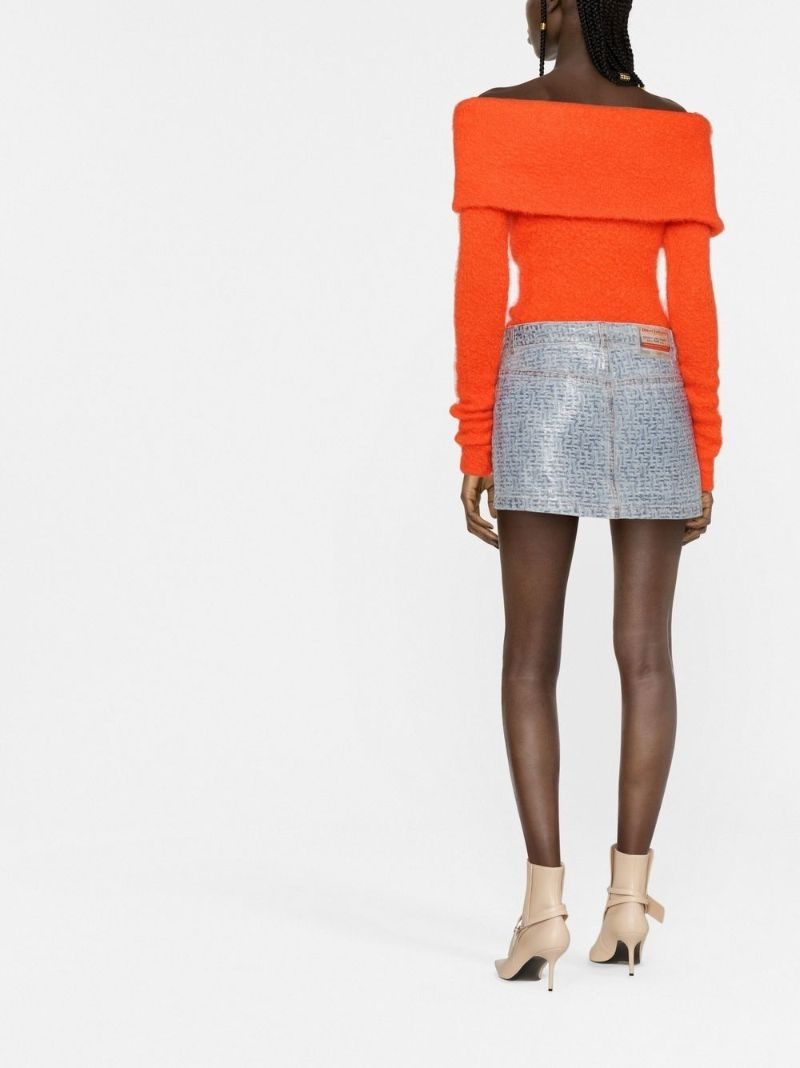 Blue Monogram Denim Mini Skirt