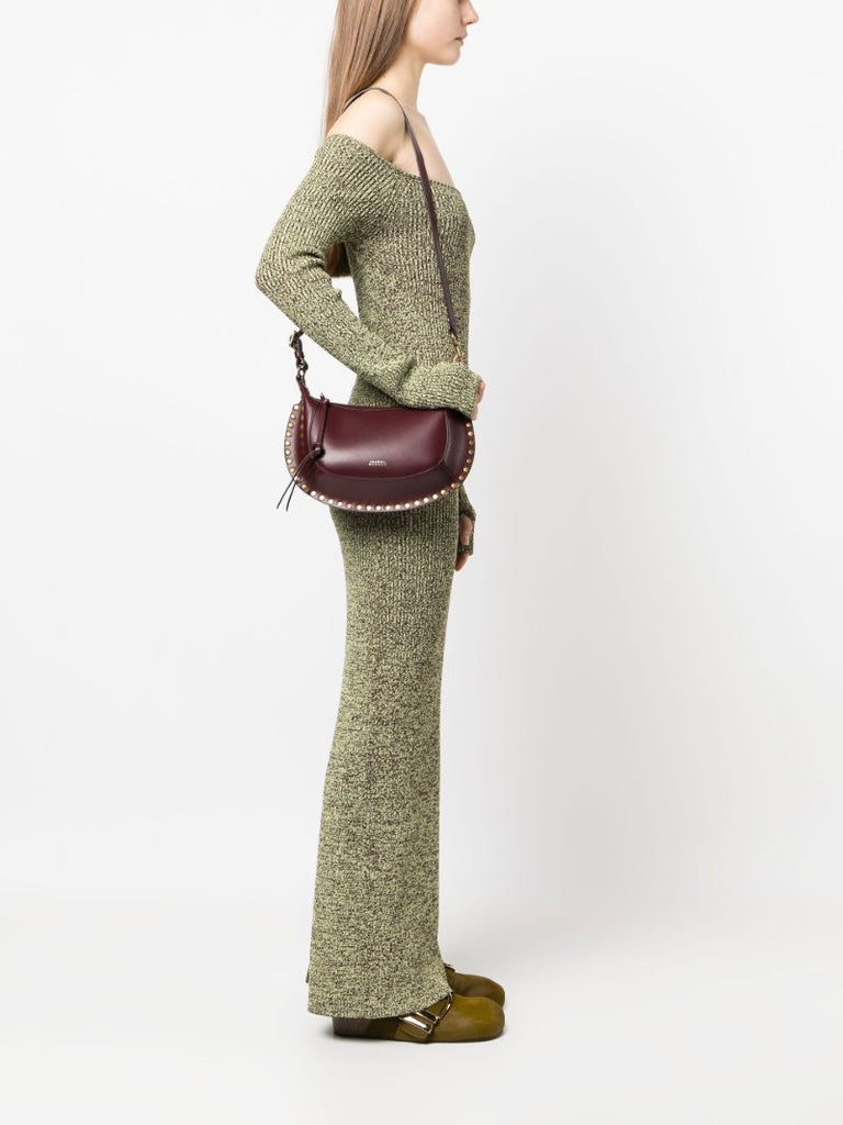 Red Oskan Leather Cross Body Bag