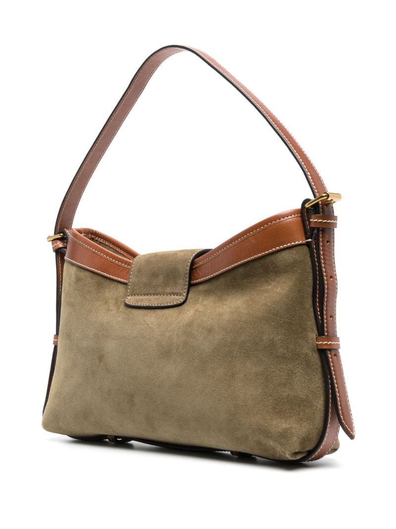Green Botsy Suede Shoulder Bag