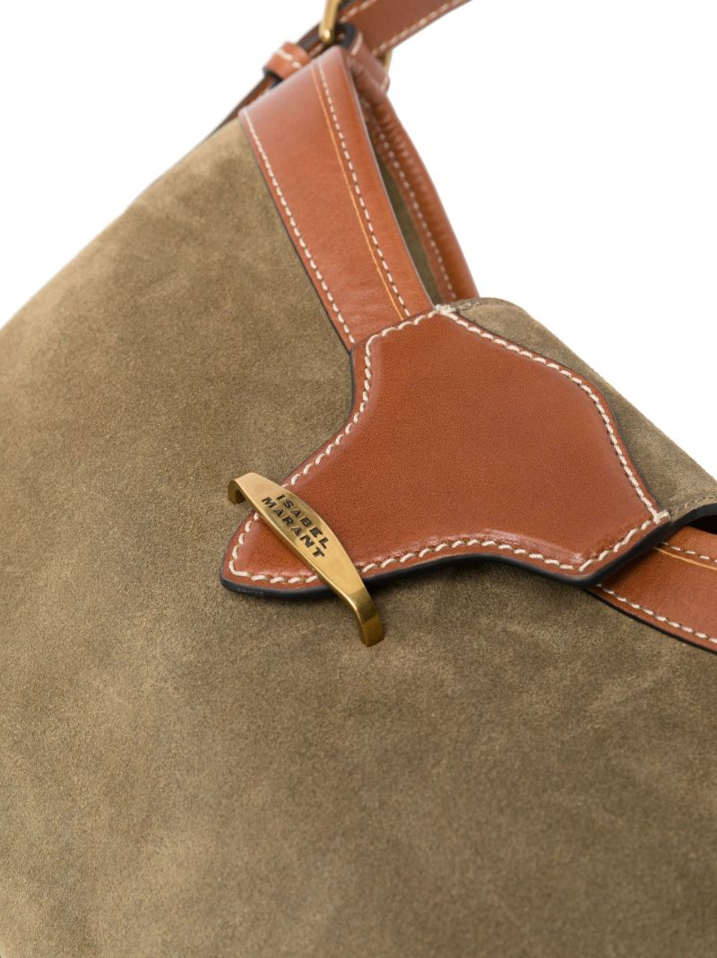 Green Botsy Suede Shoulder Bag