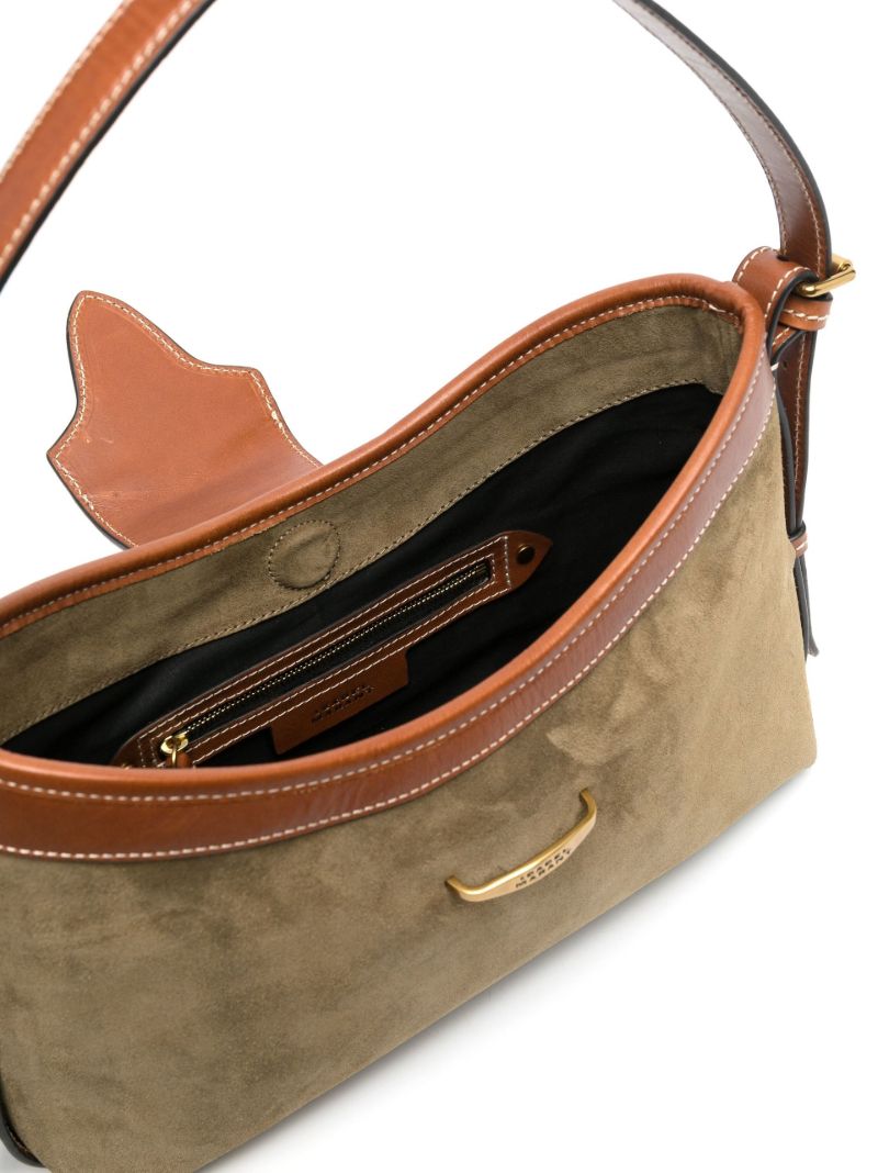 Green Botsy Suede Shoulder Bag