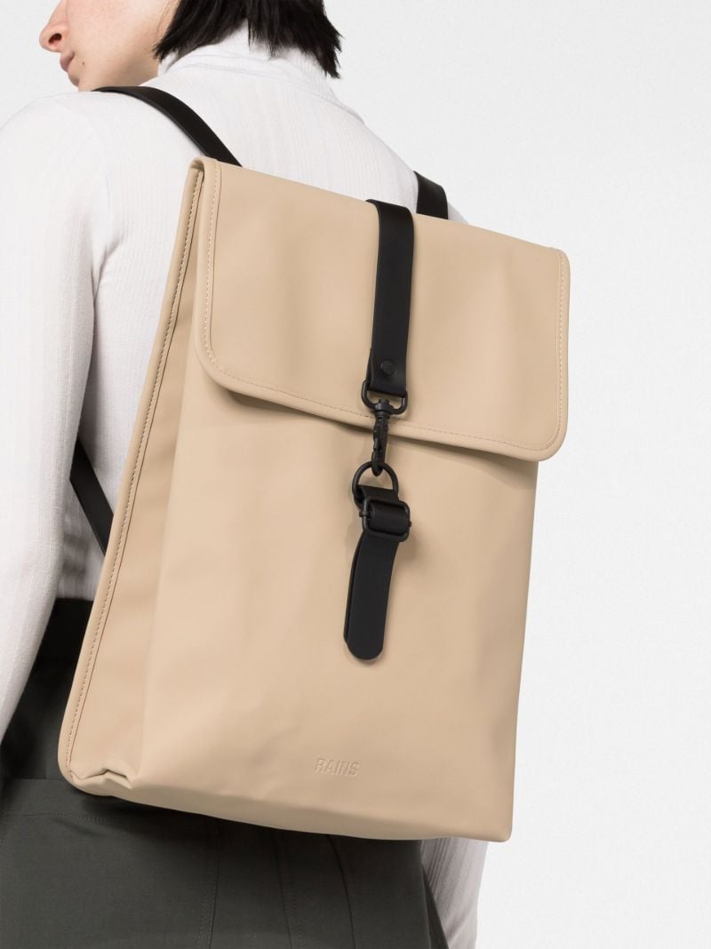 Beige Carabiner-detail Backpack