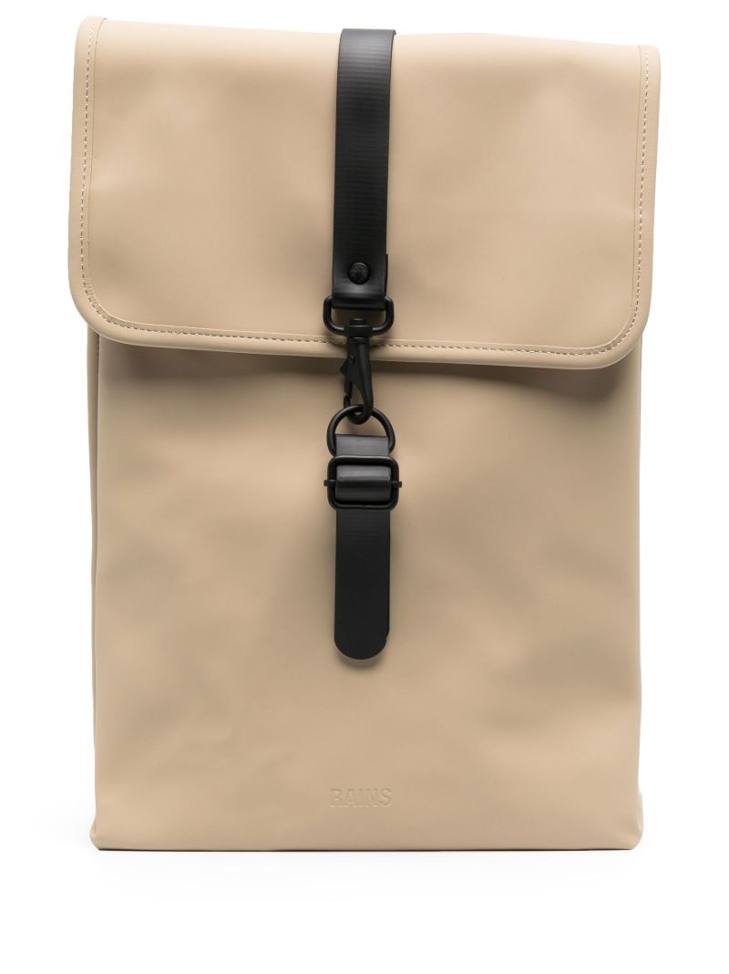 Beige Carabiner-detail Backpack