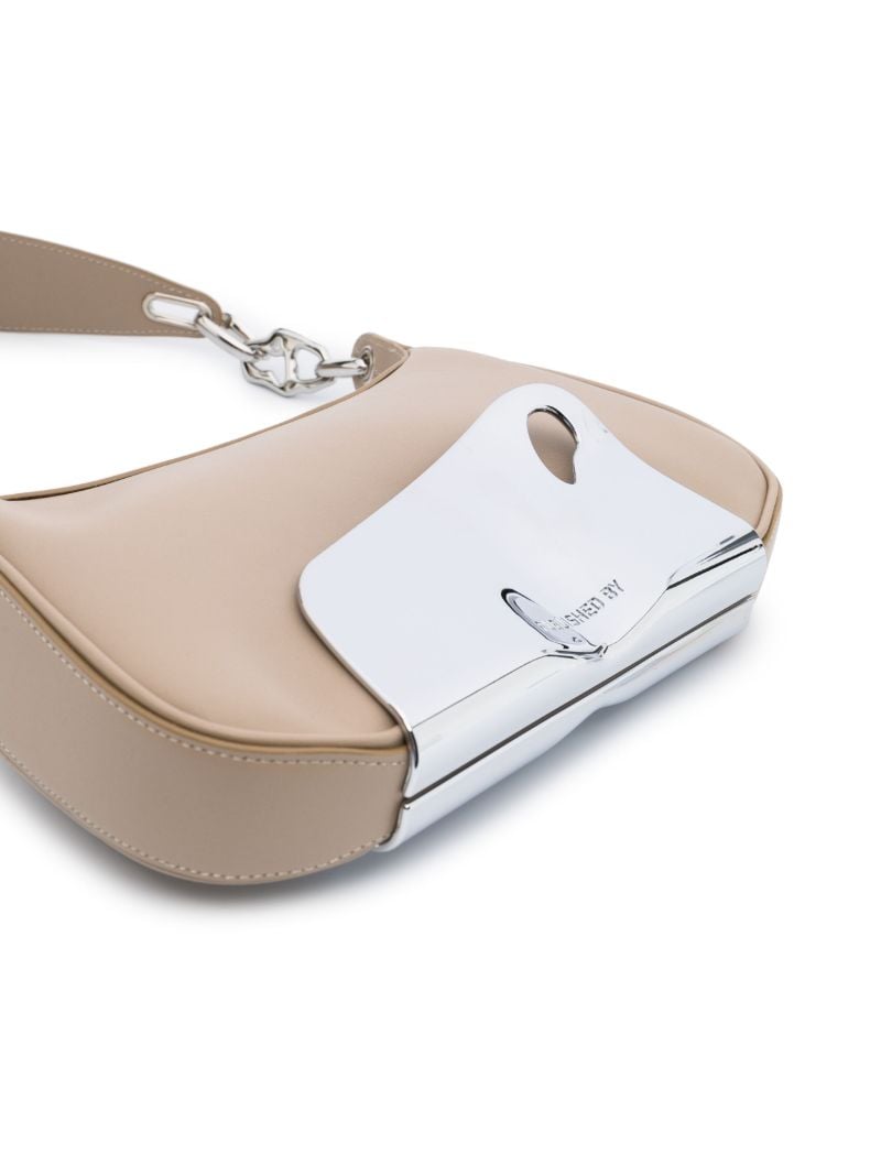 Neutral Embellished Shoulder Bag