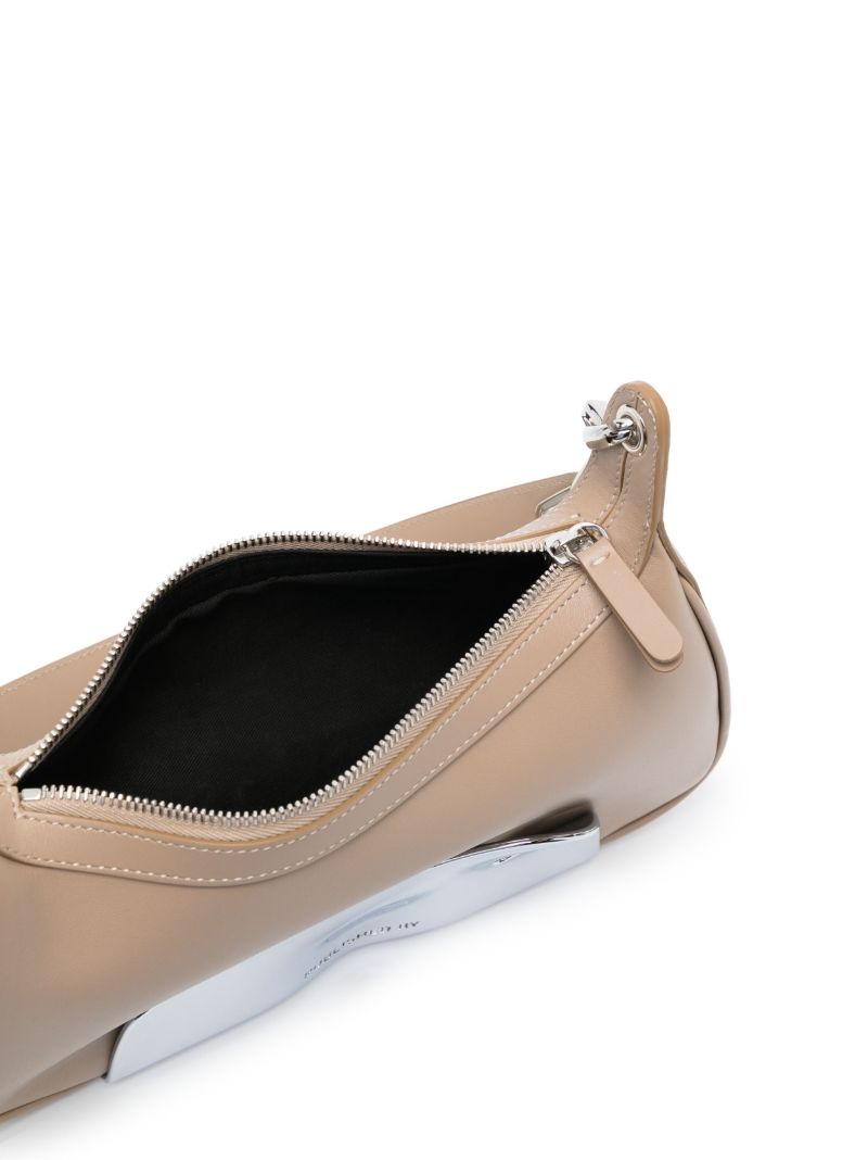 Neutral Embellished Shoulder Bag