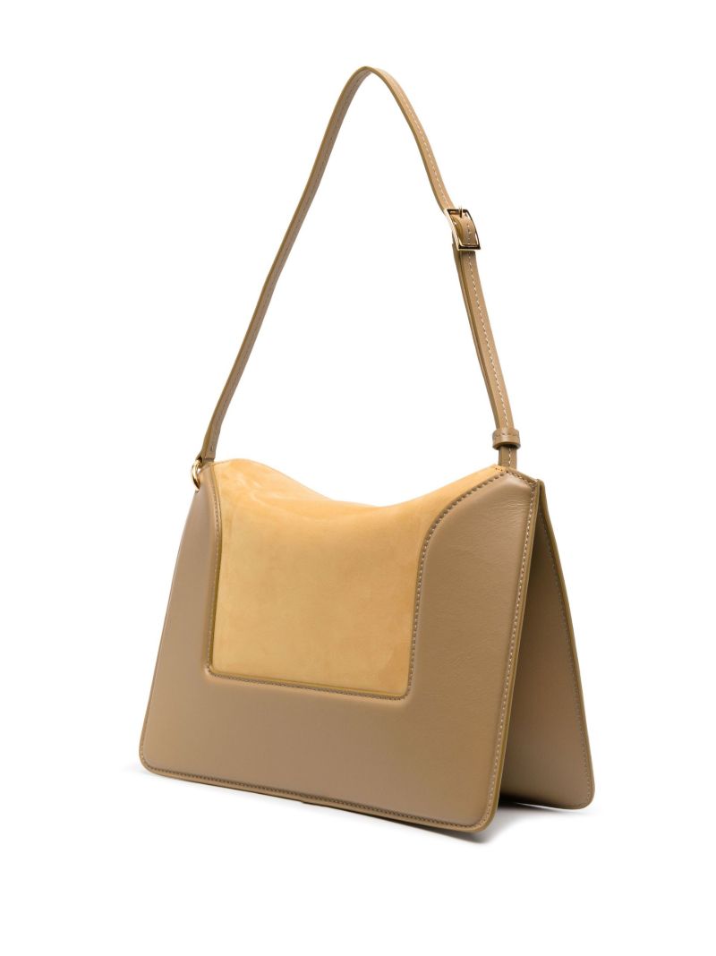 Neutral Penelope Leather Shoulder Bag