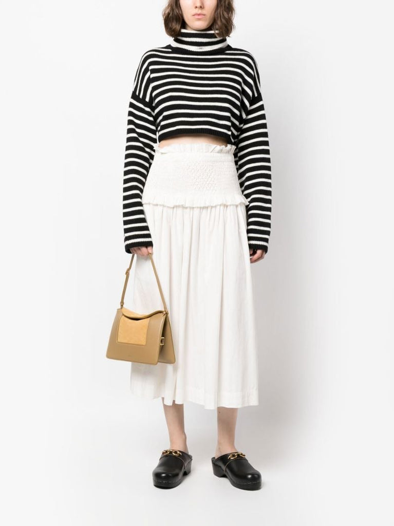 Neutral Penelope Leather Shoulder Bag