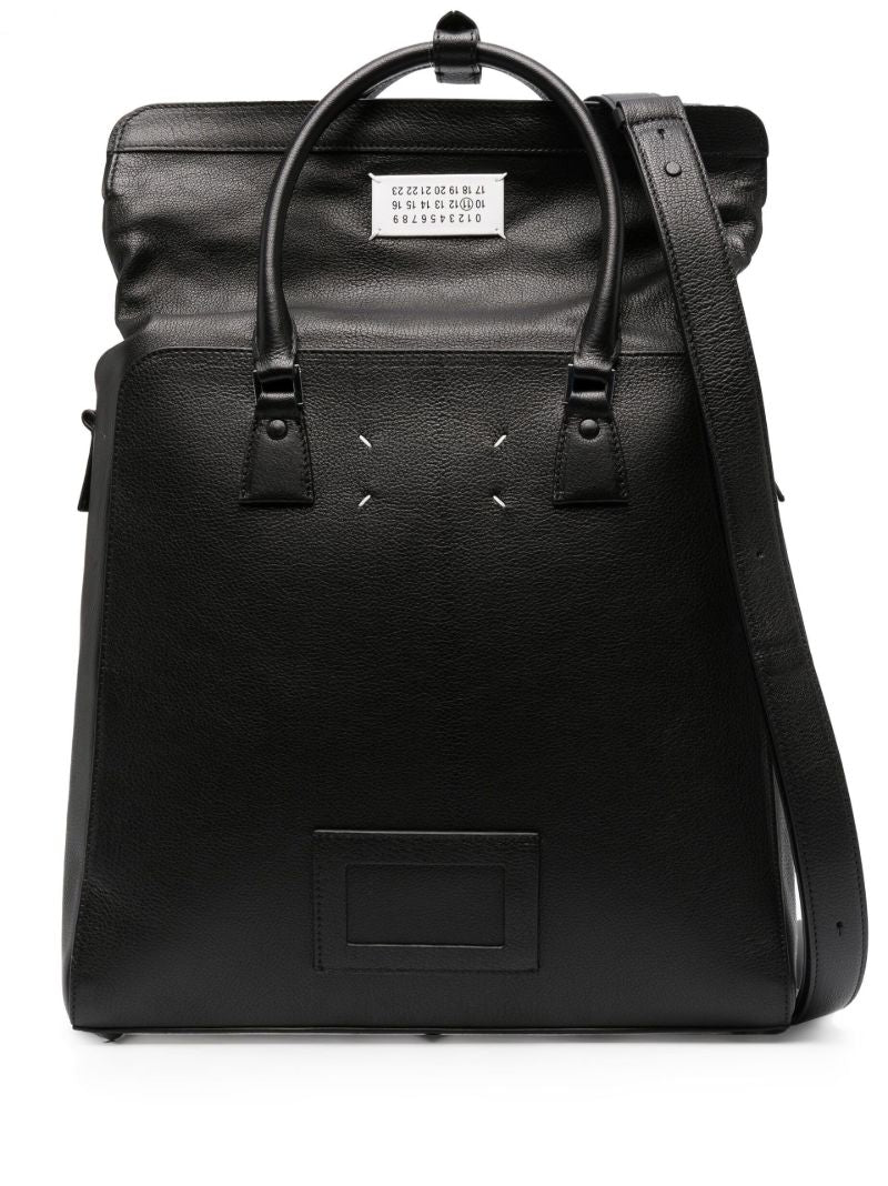 Black 5ac Convertible Leather Backpack