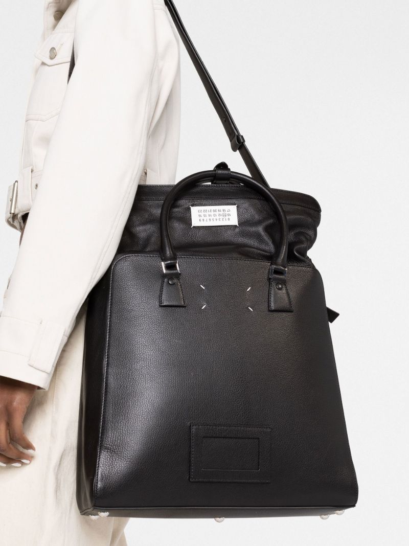 Black 5ac Convertible Leather Backpack