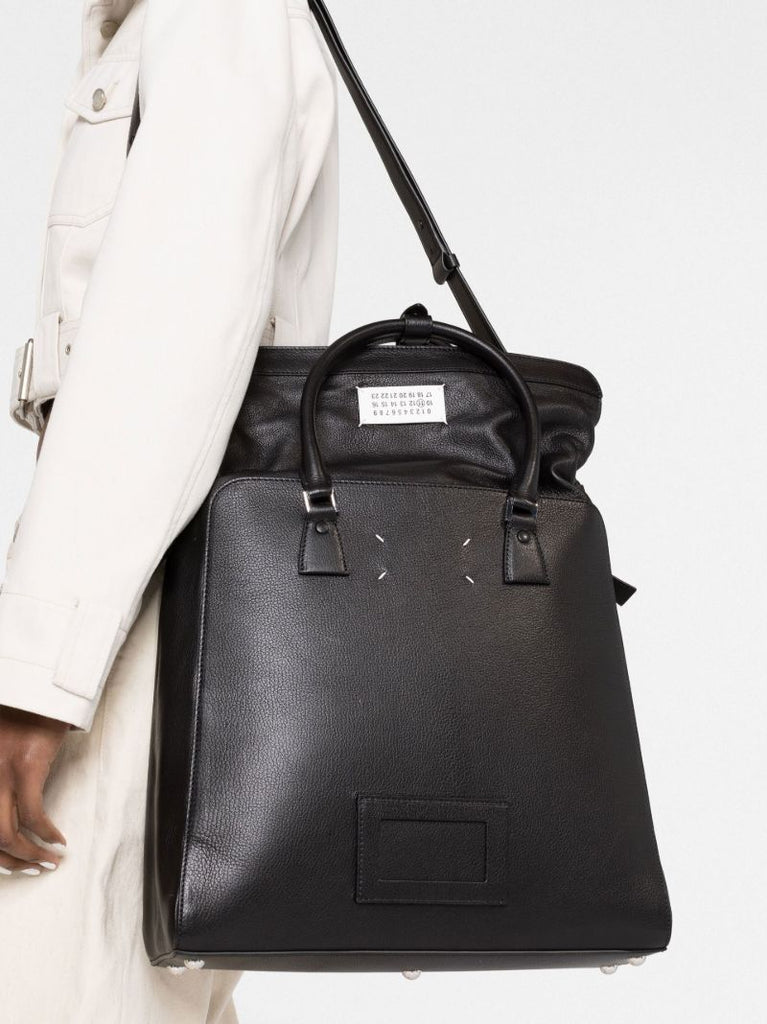 Black 5ac Convertible Leather Backpack