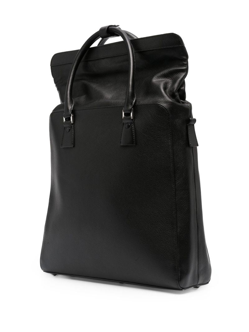 Black 5ac Convertible Leather Backpack