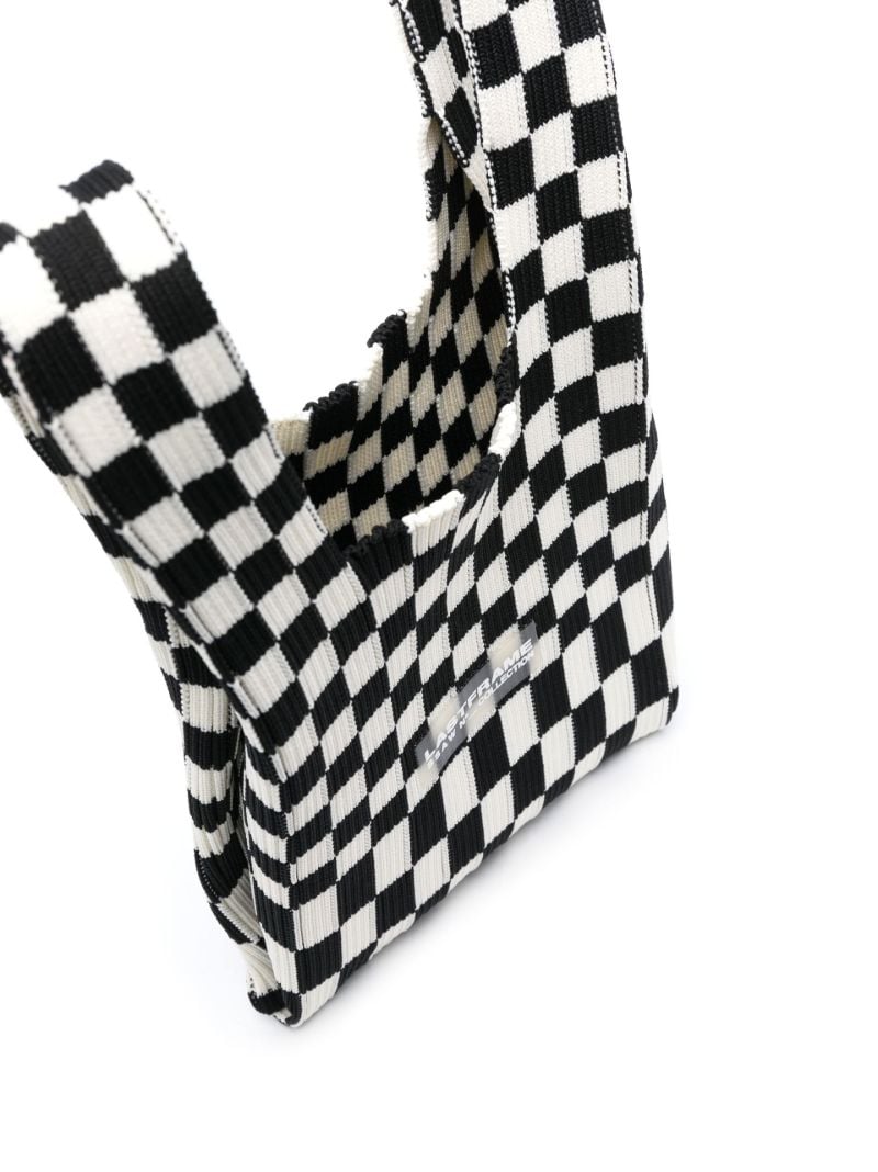 Black and White Ichimatsu Market Small Tote Bag