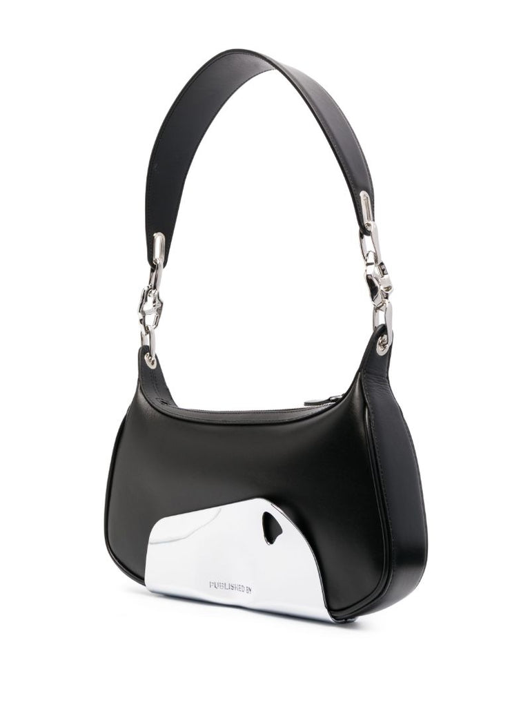 Black Chrome Panel Shoulder Bag