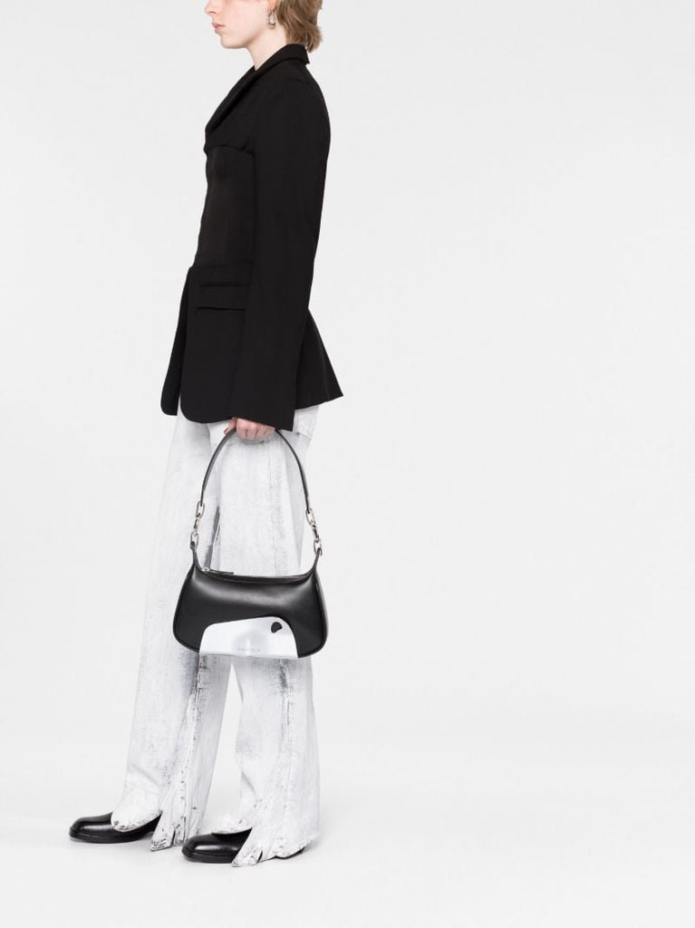 Black Chrome Panel Shoulder Bag