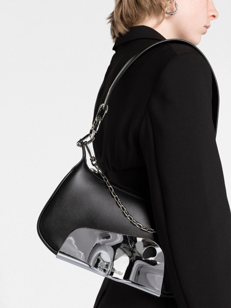 Black Chrome Panel Shoulder Bag