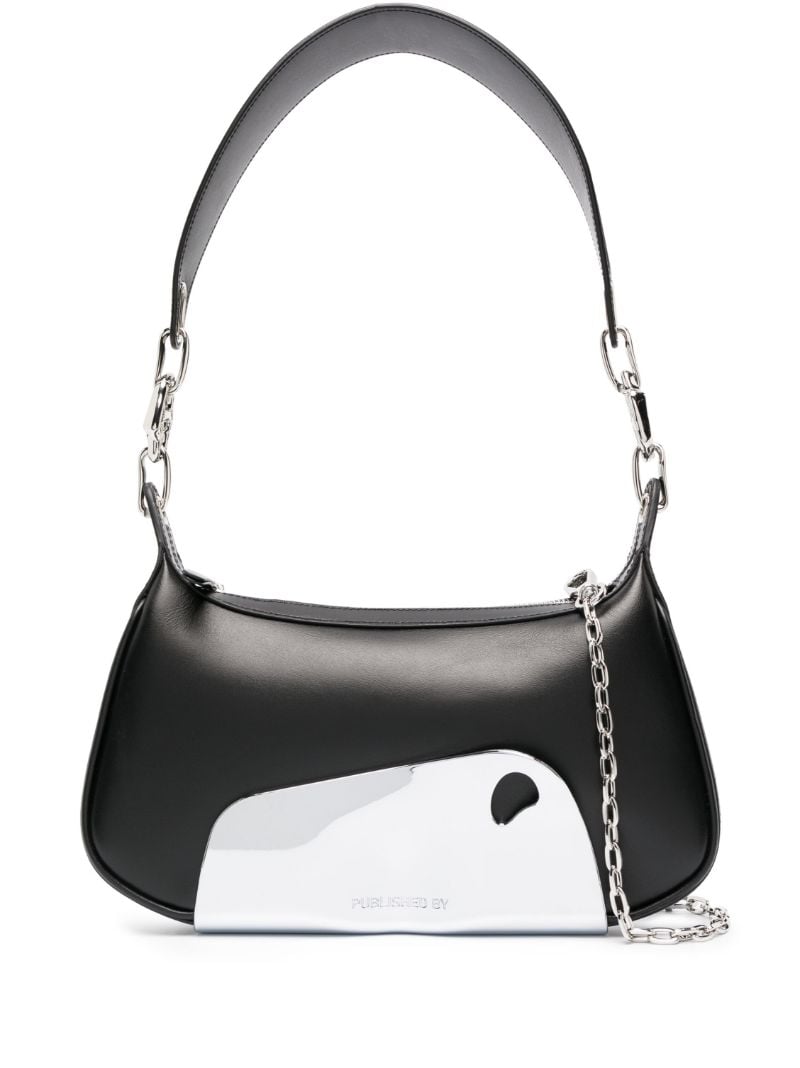 Black Chrome Panel Shoulder Bag