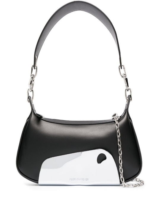 Black Chrome Panel Shoulder Bag