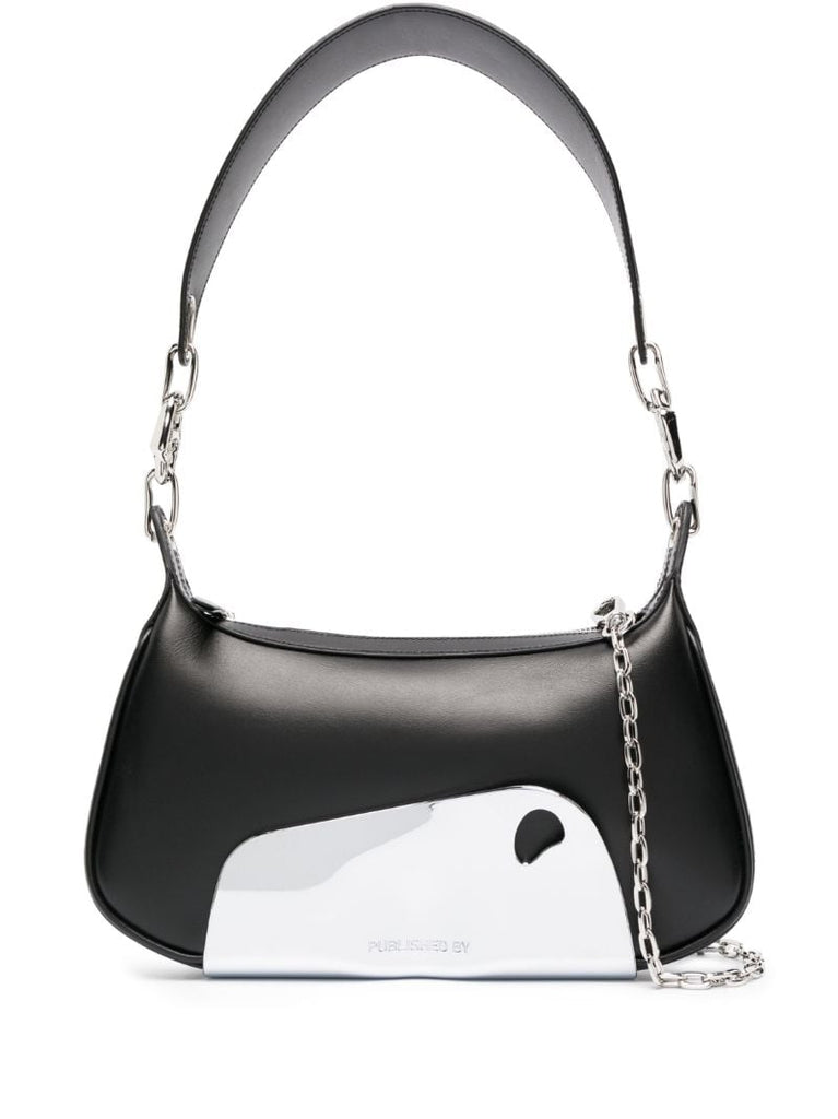Black Chrome Panel Shoulder Bag