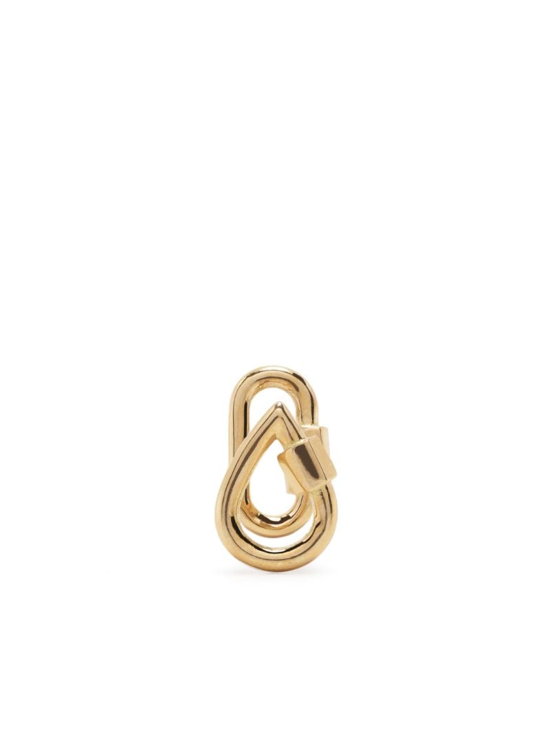 18k Yellow Gold Droplock Lockette Single Earring