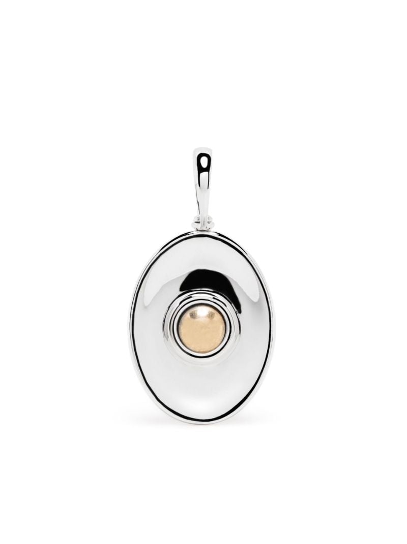 18k White Gold Smooth Rolling Sphere Charm