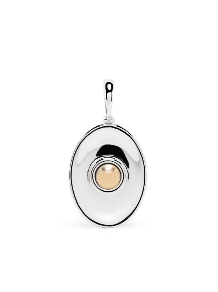 18k White Gold Smooth Rolling Sphere Charm