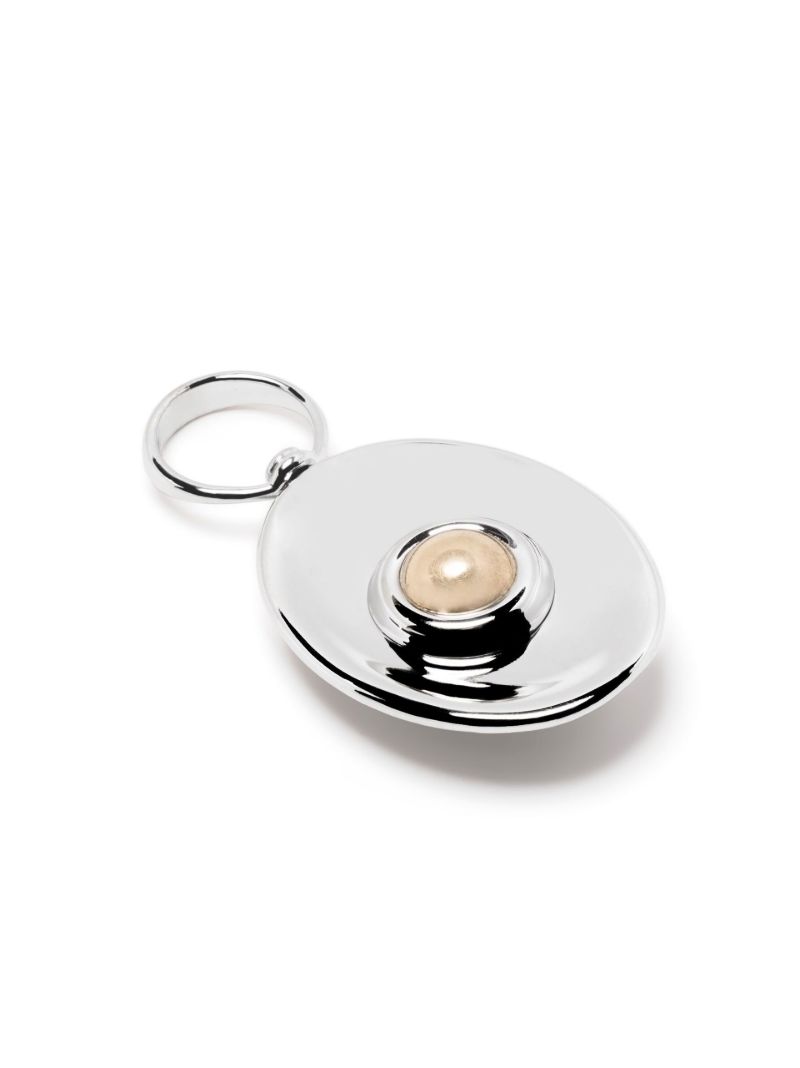 18k White Gold Smooth Rolling Sphere Charm