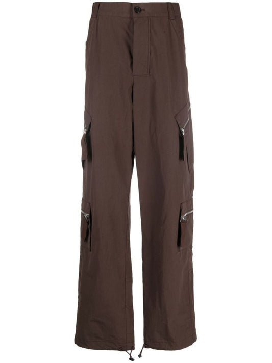 Brown Le Cargo Marrone Cotton Cargo Trousers