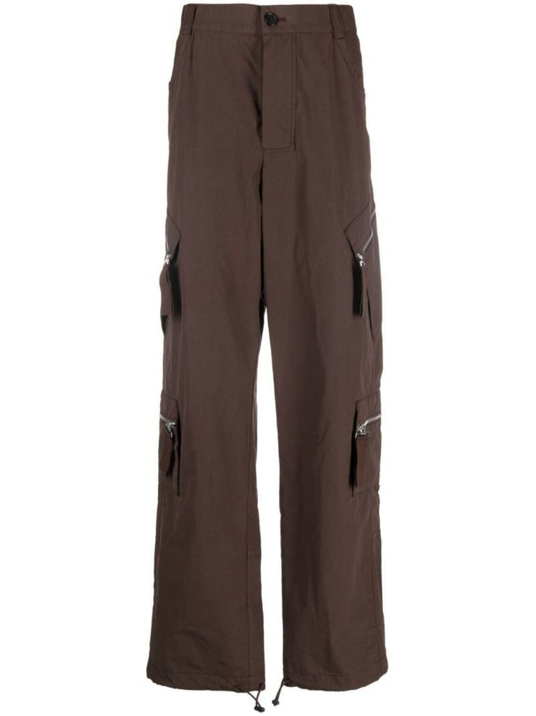 Brown Le Cargo Marrone Cotton Cargo Trousers
