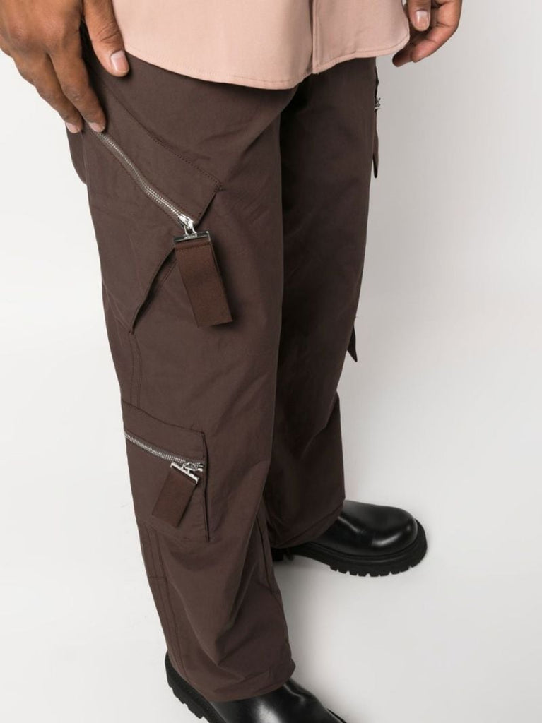 Brown Le Cargo Marrone Cotton Cargo Trousers