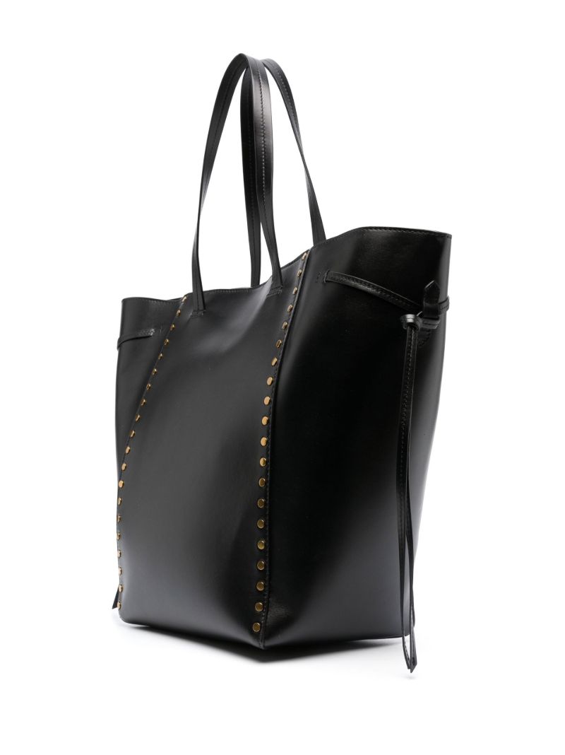 Black Oskan Leather Tote Bag