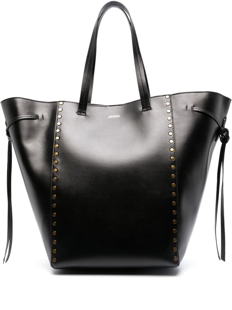 Black Oskan Leather Tote Bag