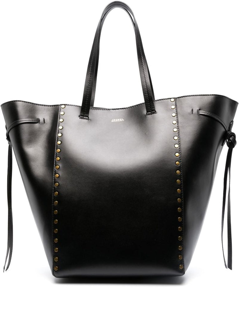 Black Oskan Leather Tote Bag