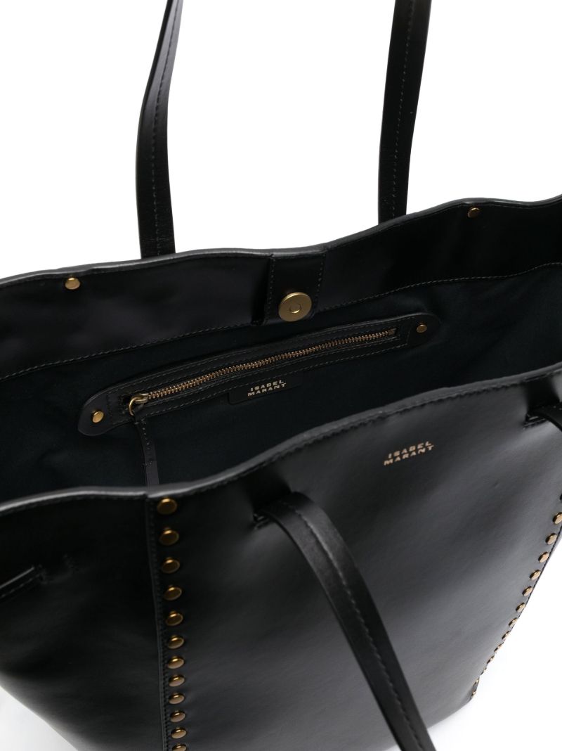 Black Oskan Leather Tote Bag