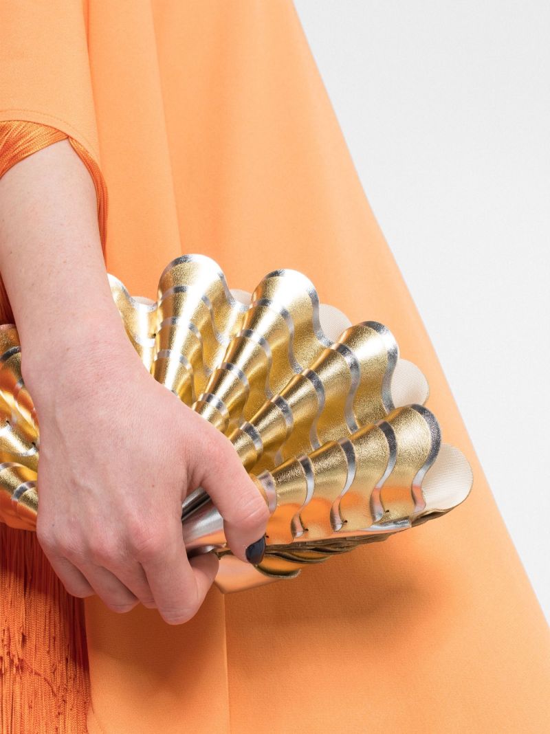 Gold-tone Sable Mouvant Clutch