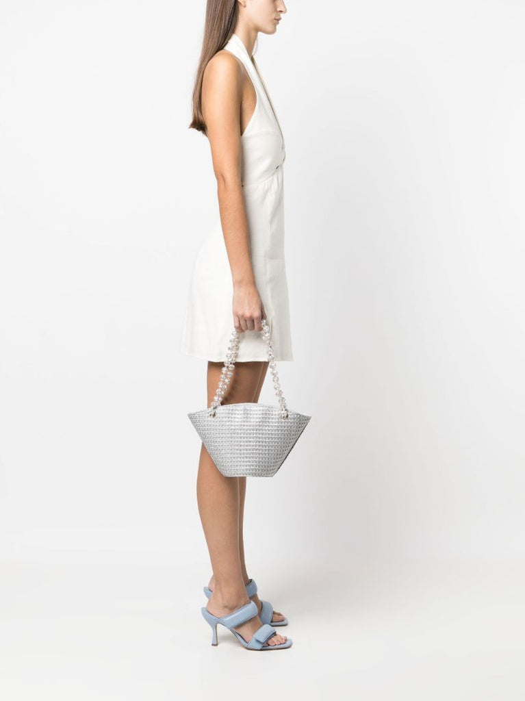 Grey Estival Raffia Tote Bag