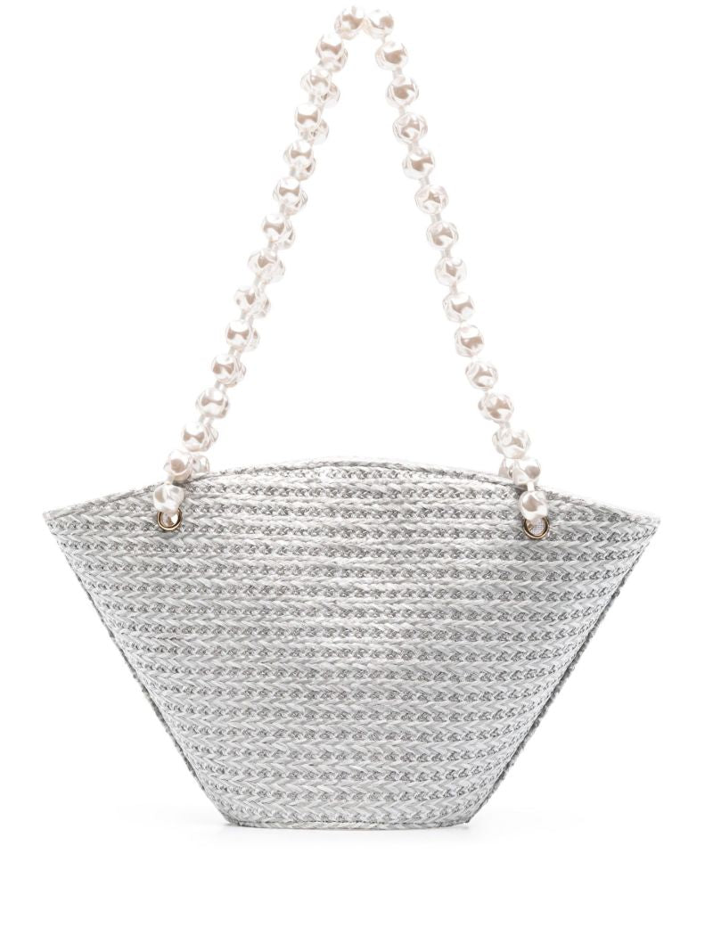 Grey Estival Raffia Tote Bag
