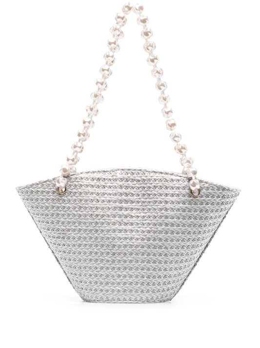 Grey Estival Raffia Tote Bag