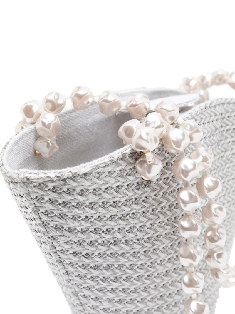 Grey Estival Raffia Tote Bag